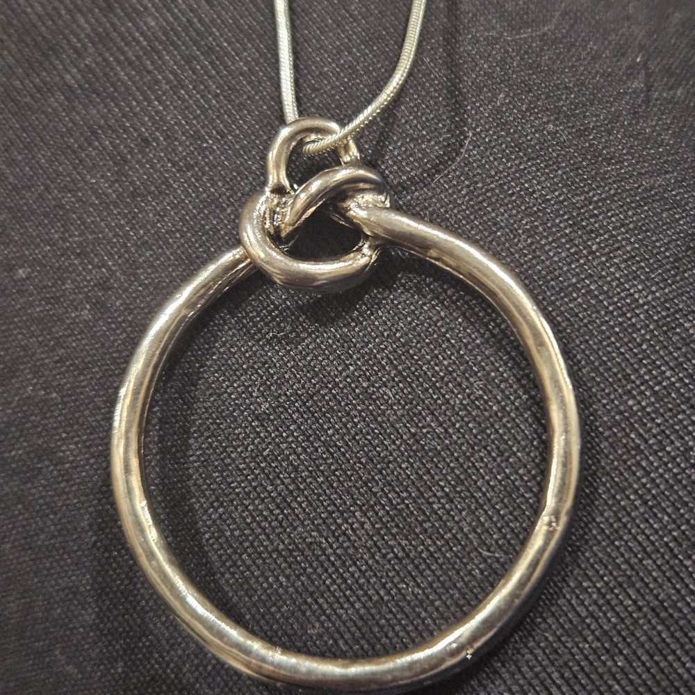 Avon Elegant Silver Ring Necklace - image 3